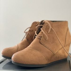 Beige Tan Booties -- 8.5